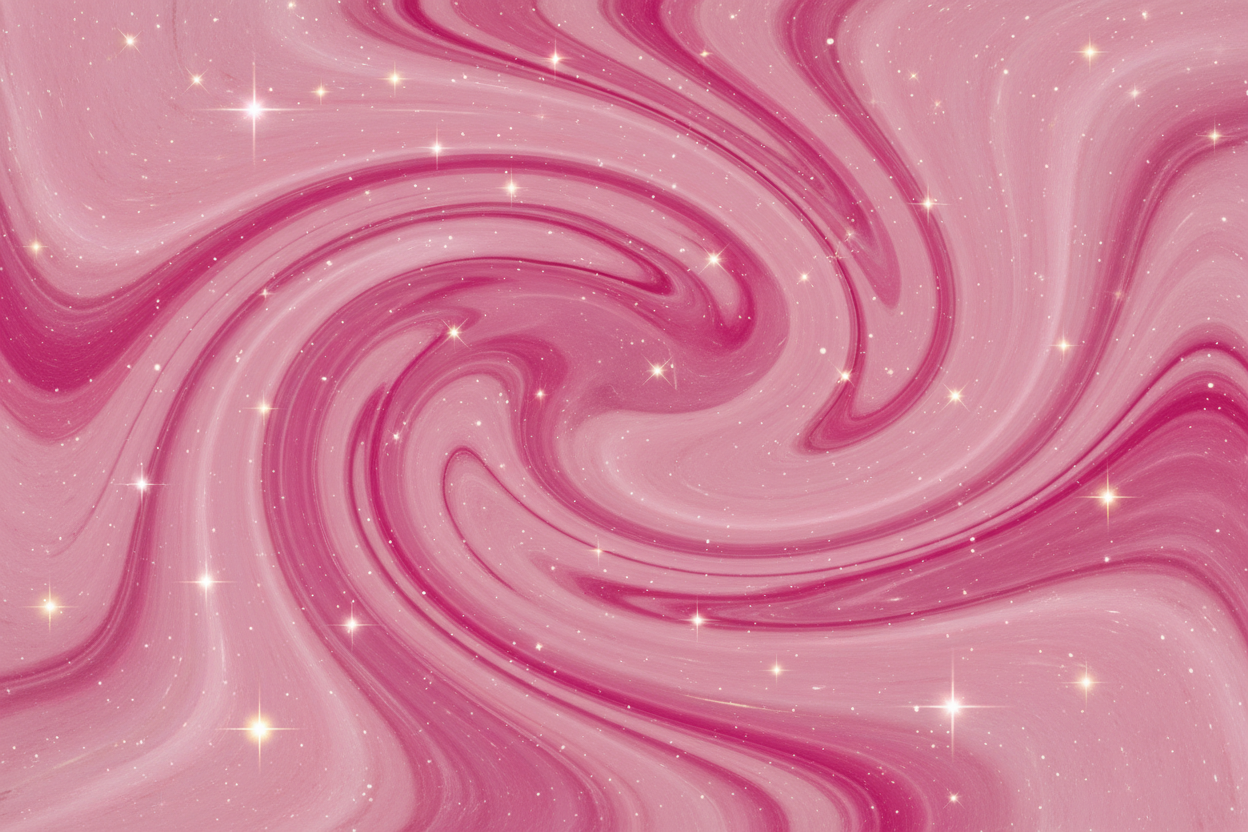 Marble galaxy with stars and different type of pinks